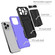 iPhone 16 Pro Max Kickstand Armor Card Wallet Phone Case - Purple