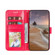 iPhone 16 Pro Max Lace Flower Embossing Flip Leather Phone Case - Red