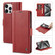 iPhone 16 Pro Max LC.IMEEKE Skin-friendly Card Slots Leather Phone Case - Red