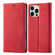 iPhone 16 Pro Max LC.IMEEKE Strong Magnetism Microfiber Leather Phone Case - Red
