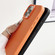 iPhone 16 Pro Max Leather Texture TPU Full Coverage Phone Case - Orange