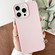 iPhone 16 Pro Max Leather Texture TPU Full Coverage Phone Case - Pink