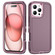 iPhone 16 Pro Max Life Waterproof Rugged Phone Case - Purple + Pink