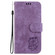 iPhone 16 Pro Max Little Tiger Embossed Leather Phone Case - Purple