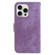 iPhone 16 Pro Max Little Tiger Embossed Leather Phone Case - Purple
