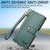 iPhone 16 Pro Max Love Zipper Lanyard Leather Phone Case - Green