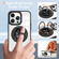 iPhone 16 Pro Max Magnetic Rotating Ring Holder Phone Case - Black