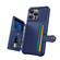 iPhone 16 Pro Max Magnetic Wallet Card Bag Leather Phone Case - Blue iPhone 16 Pro Max Magnetic Wallet Card Bag Leather Phone Case - Blue
