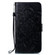iPhone 16 Pro Max Mandala Embossing Pattern Horizontal Flip Leather Phone Case - Black