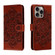 iPhone 16 Pro Max Mandala Embossing Pattern Horizontal Flip Leather Phone Case - Brown