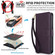 iPhone 16 Pro Max Multi-Card Wallet RFID Leather Phone Case - Dark Purple