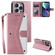 iPhone 16 Pro Max Nail Skin Feel Stitching Calf Texture Leather Phone Case - Rose Gold