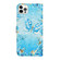 iPhone 16 Pro Max Oil Embossed 3D Drawing Leather Phone Case - Blue Butterflies