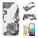 iPhone 16 Pro Max Oil Embossed 3D Drawing Leather Phone Case - Lace Flower