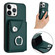 iPhone 16 Pro Max Organ Card Bag Ring Holder Phone Case - Green