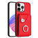 iPhone 16 Pro Max Organ Card Bag Ring Holder Phone Case - Red