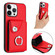 iPhone 16 Pro Max Organ Card Bag Ring Holder Phone Case - Red