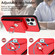 iPhone 16 Pro Max Organ Card Bag Ring Holder Phone Case - Red