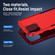 iPhone 16 Pro Max Pioneer Armor Heavy Duty PC + TPU Phone Case - Red+Rose Red