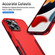 iPhone 16 Pro Max Pioneer Armor Heavy Duty PC + TPU Phone Case - Red+Rose Red