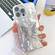 iPhone 16 Pro Max Plating Glitter Texture Butterfly Holder TPU Phone Case with Lens Film - White Wrinkles