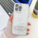 iPhone 16 Pro Max Plating Glitter Texture Fold Holder TPU Phone Case with Lens Film - White Shell Pattern iPhone 16 Pro Max Plating Glitter Texture Fold Holder TPU Phone Case with Lens Film - White Shell Pattern