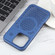 iPhone 16 Pro Max Pure Color Honeycomb Aromatherapy MagSafe Phone Case - Blue