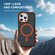 iPhone 16 Pro Max Rainbow Series Skin Feel MagSafe Lens Holder Phone Case - Orange
