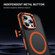 iPhone 16 Pro Max Rainbow Series Skin Feel MagSafe Lens Holder Phone Case - Orange
