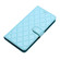 iPhone 16 Pro Max Rhombus Lattice Texture Leather Phone Case - Light Blue