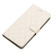 iPhone 16 Pro Max Rhombus Lattice Texture Leather Phone Case - White