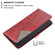 iPhone 16 Pro Max Rhombus Texture Magnetic Leather Phone Case - Red