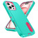 iPhone 16 Pro Max Rugged PC + Silicone Phone Case with Holder - Light Green+Rose Red