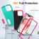 iPhone 16 Pro Max Rugged PC + Silicone Phone Case with Holder - Light Green+Rose Red