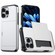 iPhone 16 Pro Max Shockproof Armor Phone Case with Card Slot - Silver