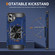 iPhone 16 Pro Max Shockproof Metal Holder Phone Case - Blue
