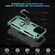 iPhone 16 Pro Max Shockproof TPU Hybrid PC Phone Case with Holder - Dark Green