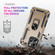 iPhone 16 Pro Max Shockproof TPU Hybrid PC Phone Case with Holder - Gold