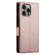 iPhone 16 Pro Max Side Buckle Magnetic Frosted Leather Phone Case - Rose Gold