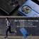 iPhone 16 Pro Max Simple 6-Card Wallet Leather Phone Case - Blue