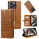iPhone 16 Pro Max Simple 6-Card Wallet Leather Phone Case - Brown iPhone 16 Pro Max Simple 6-Card Wallet Leather Phone Case - Brown