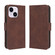 iPhone 16 Pro Max Skin Feel Calf Texture Card Slots Leather Phone Case - Brown