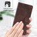 iPhone 16 Pro Max Skin-feel Embossed Leather Phone Case - Brown