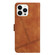 iPhone 16 Pro Max Skin-feel Stitching Leather Phone Case - Brown
