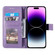 iPhone 16 Pro Max Totem Flower Embossed Leather Phone Case - Purple