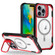 iPhone 16 Pro Max Transparent Acrylic MagSafe Lens Holder Phone Case - Red