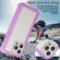 iPhone 16 Pro Max Transparent Matte TPU Hybrid PC 3-in-1 Phone Case - Purple