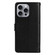 iPhone 16 Pro Max Tree & Cat Embossed Pattern Flip Leather Phone Case - Black