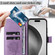 iPhone 16 Pro Max Tree & Cat Embossed Pattern Flip Leather Phone Case - Light Purple