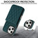 iPhone 16 Pro Max YM015 Crossbody Rhombic Card Bag RFID Phone Case - Green